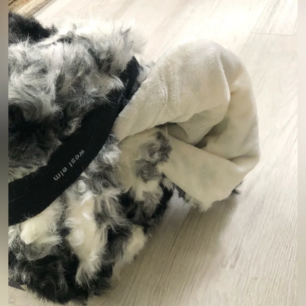 NWT West Elm Faux Fur Shearling Throw Blanket